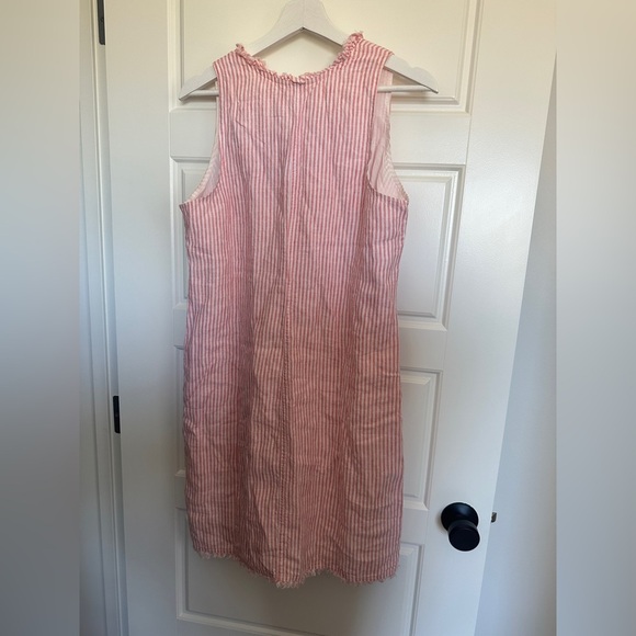 Tommy Bahama 100% Linen Pink Frayed Edge Dress - Picture 5 of 5